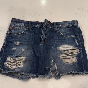 Distressed Denim Shorts